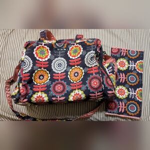 Ju-Ju-Be Floral Baby Bag - Navy and Red